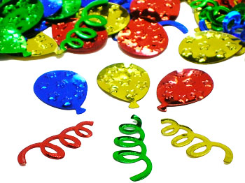 Metallic Balloon and Serpentine Streamer Confetti